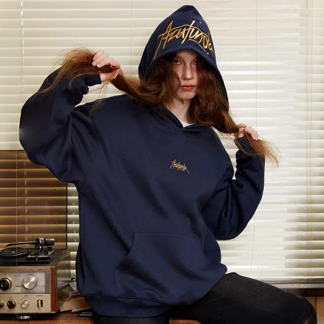 佐贝卡 美式复古重磅刺绣舒适百搭卫衣 男女同款