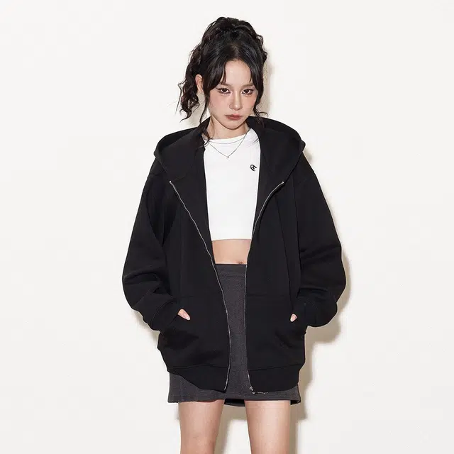 佐贝卡 美式休闲开衫宽松连帽卫衣 男女同款