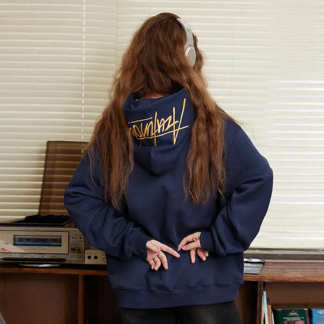 佐贝卡 美式复古重磅刺绣舒适百搭卫衣 男女同款