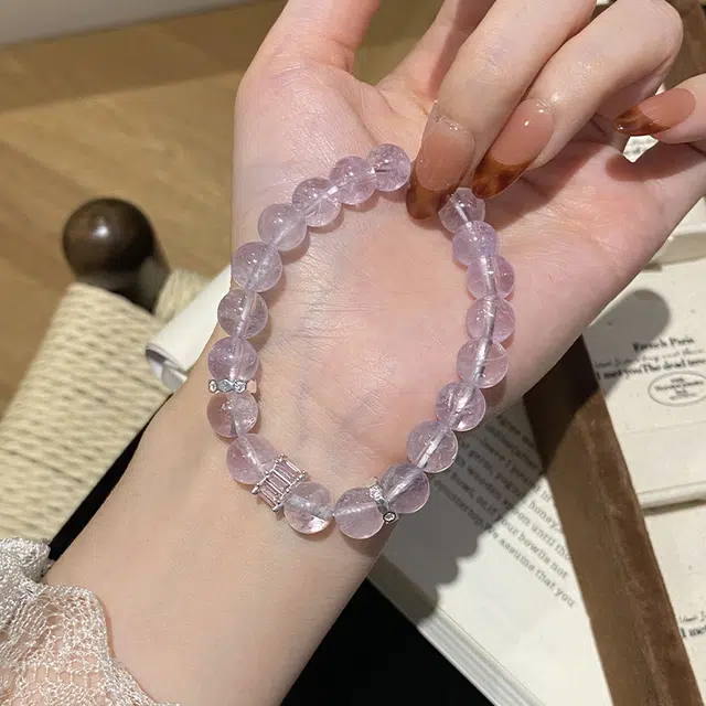 遇点 梦幻优雅 #好运气质时髦时尚小众简约手饰 日常天然 紫水晶 手串 女款