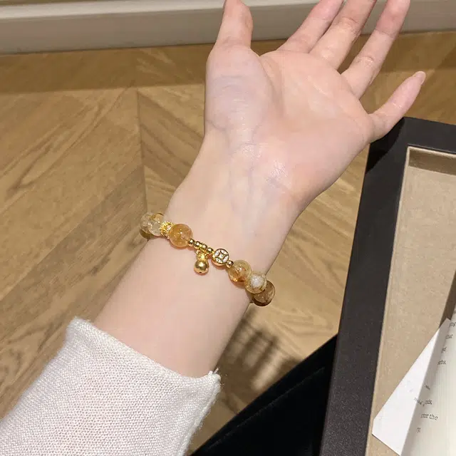 遇点 贵气葫芦气质轻奢风高贵精致简约#好运天然 黄水晶 手串 女款