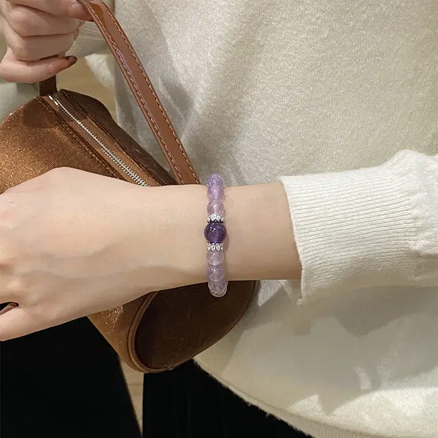 遇点 九紫离火气质 #好运优雅闪耀小众精致高级 精美礼盒天然 紫水晶 手串 女款
