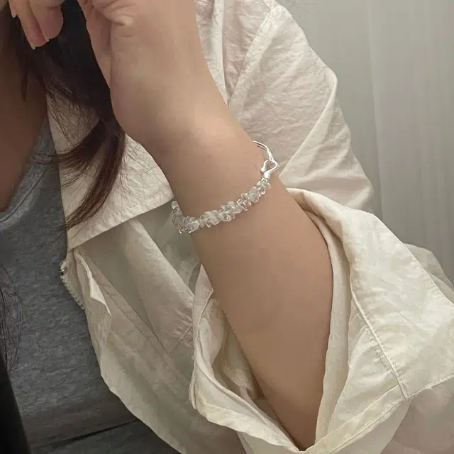 遇点 小众异形 #好运韩式不规则时尚简约风气质高贵 日常生日精美礼盒天然 白水晶 手链 女款