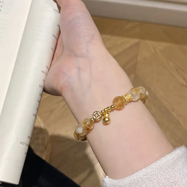 遇点 贵气葫芦气质轻奢风高贵精致简约#好运天然 黄水晶 手串 女款