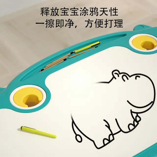 启启 书桌学习桌椅子写字桌 简易家用 小学生单桌可升降 早教益智玩具