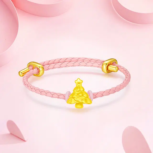 月斐 可爱星星圣诞树 简约轻奢高级感 足金 一口价 黄金手链 女款