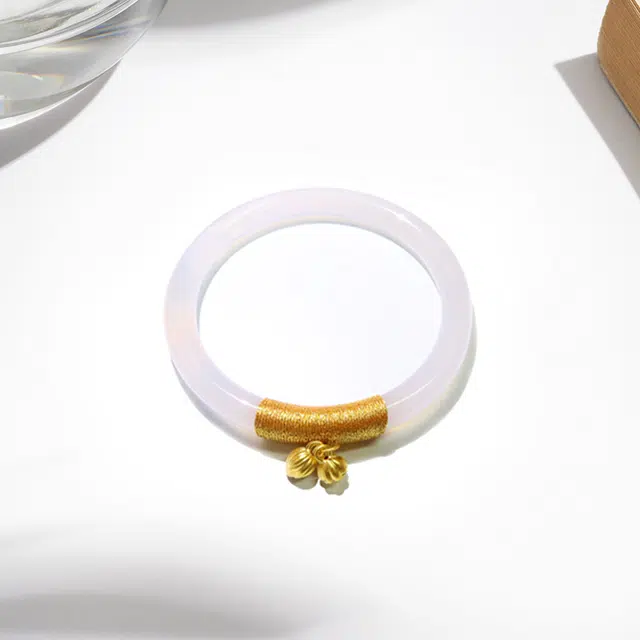 月斐 两世欢 传承古风绕线古法荷花莲蓬 小众设计 温柔气质白月光 手镯 女款