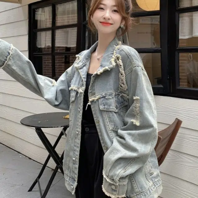 轻迎 夹克工装高级感秋季上衣女牛仔外套 女款