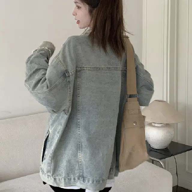 轻迎 夹克工装高级感秋季上衣女牛仔外套 女款