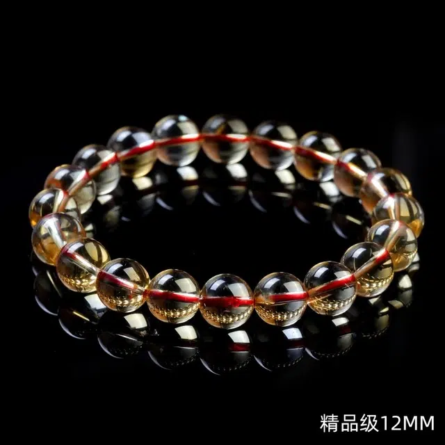 亮晶缘 新中式 国风水晶 收藏级天然黄色水晶手链巴西黄晶石 小众轻奢时尚百搭 开工爆单神器 时来运转天然 黄水晶 手串 男女同款情侣款