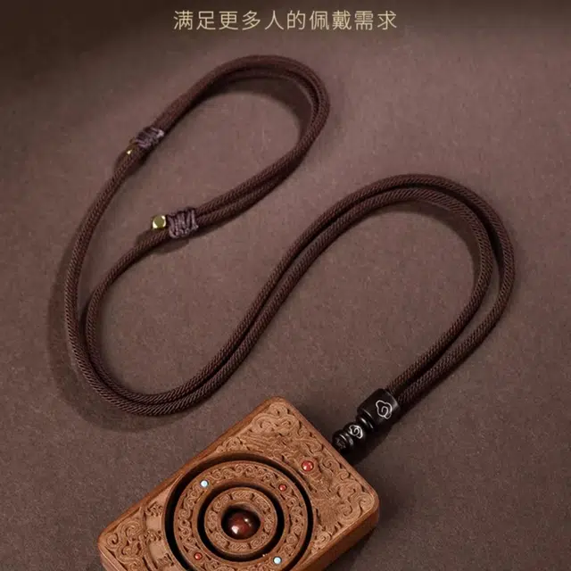 亮晶缘 新中式国风小众设计时来运转牌 道家法器令牌车 高级感精美收藏把玩手工雕刻 雷击木 吊坠 男女同款情侣款