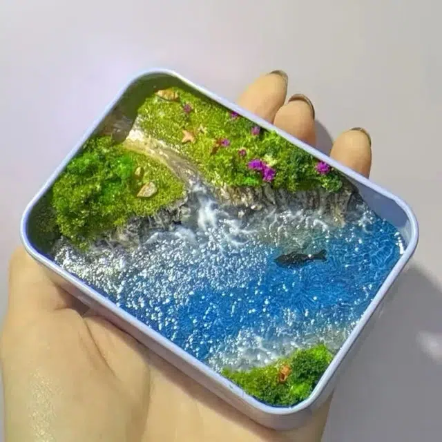 呼呼熊 半岛铁盒微型海景材料包 创造力培养 其他手工制作