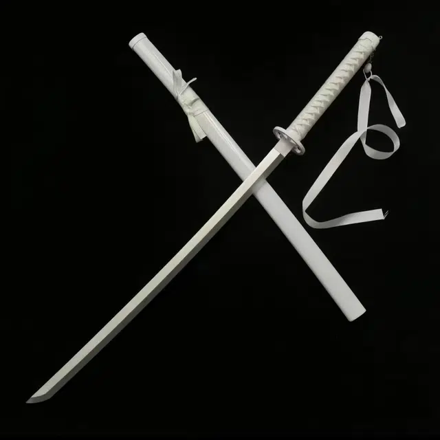 呼呼熊 袖白雪斩月死神木刀 带鞘武士刃刀柄剑鞘夜光带灯 成品模型