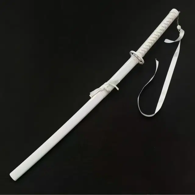 呼呼熊 袖白雪斩月死神木刀 带鞘武士刃刀柄剑鞘夜光带灯 成品模型