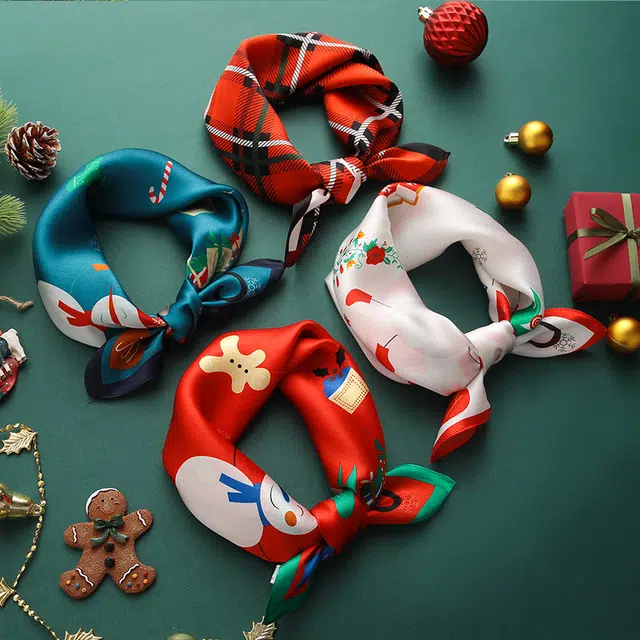 杭丝路 宝宝  婴儿小方巾 围巾真丝纱巾三角围脖 丝巾 儿童款