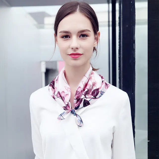 杭丝路 小方巾真丝素绉缎 丝巾 女款