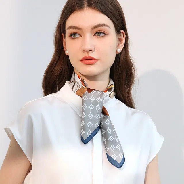 杭丝路 防晒领巾小方巾围巾头巾 桑蚕丝 丝巾 女款