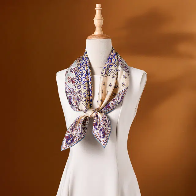 杭丝路 高颜值双面提花设计百搭高端气质日常优雅 桑蚕丝 丝巾 女款