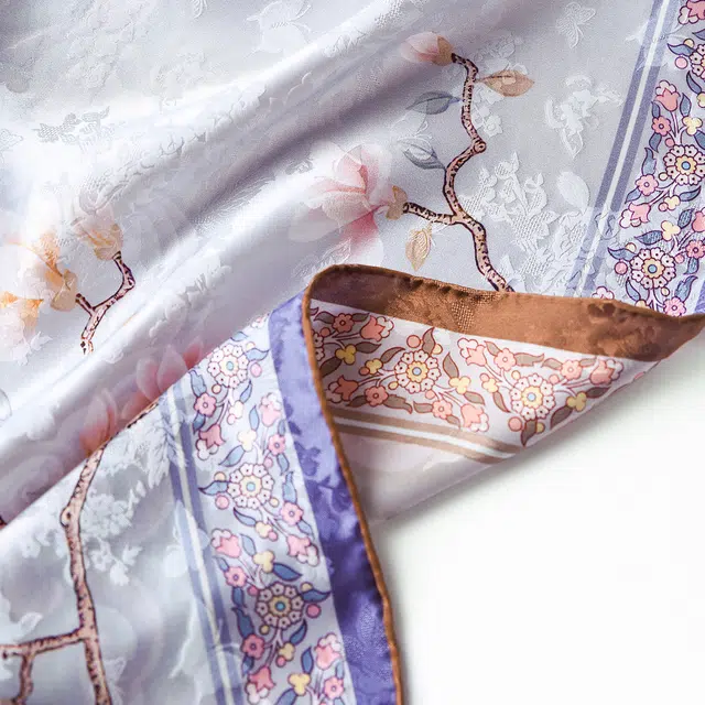 杭丝路 高颜值气质双面异色高级感百搭日常户外搭配大方巾 桑蚕丝 丝巾 女款