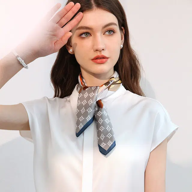 杭丝路 防晒领巾小方巾围巾头巾 桑蚕丝 丝巾 女款