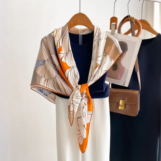 杭丝路 高颜值图案设计感百搭气质日常大方巾 桑蚕丝 丝巾 女款