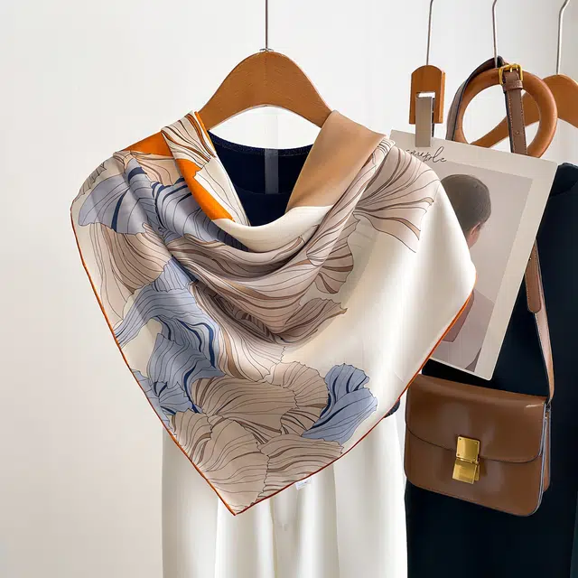 杭丝路 高颜值图案设计感百搭气质日常大方巾 桑蚕丝 丝巾 女款