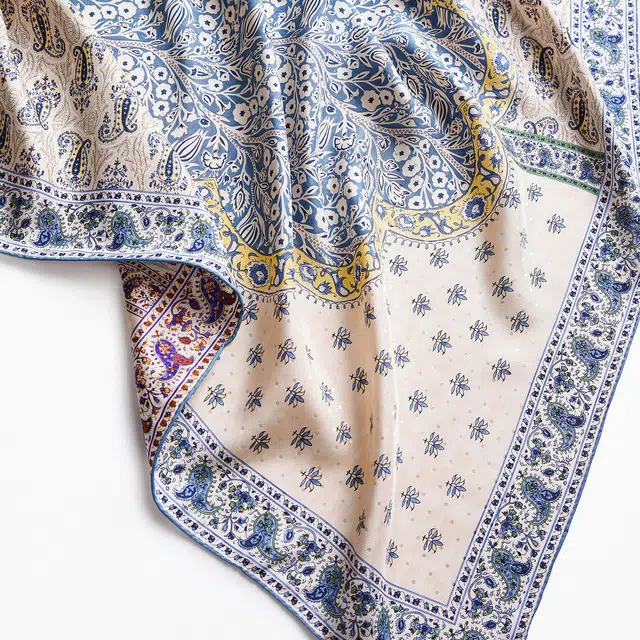 杭丝路 高颜值双面提花设计百搭高端气质日常优雅 桑蚕丝 丝巾 女款