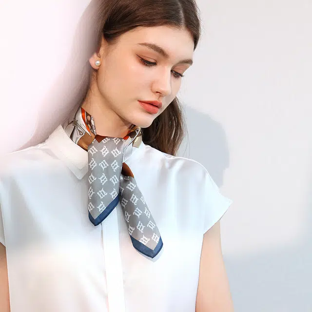 杭丝路 防晒领巾小方巾围巾头巾 桑蚕丝 丝巾 女款