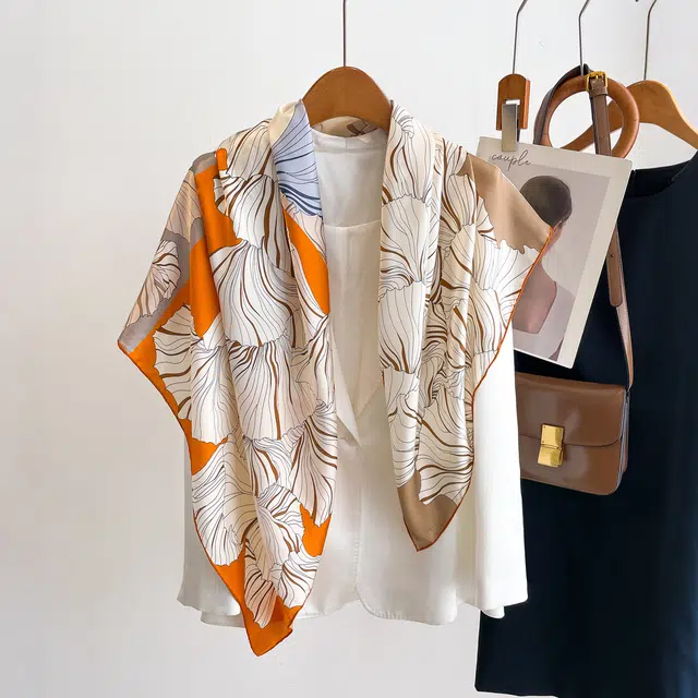 杭丝路 高颜值图案设计感百搭气质日常大方巾 桑蚕丝 丝巾 女款