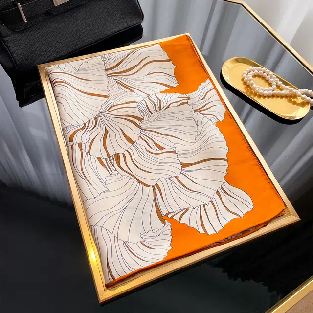 杭丝路 高颜值图案设计感百搭气质日常大方巾 桑蚕丝 丝巾 女款