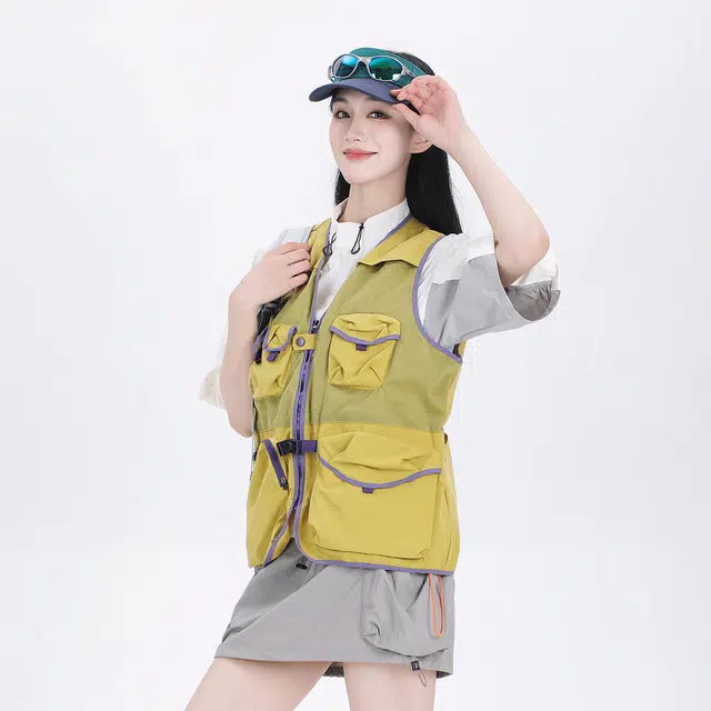 吉业重工 多口袋背心外套多功能设计防护时尚轻便马甲 女款