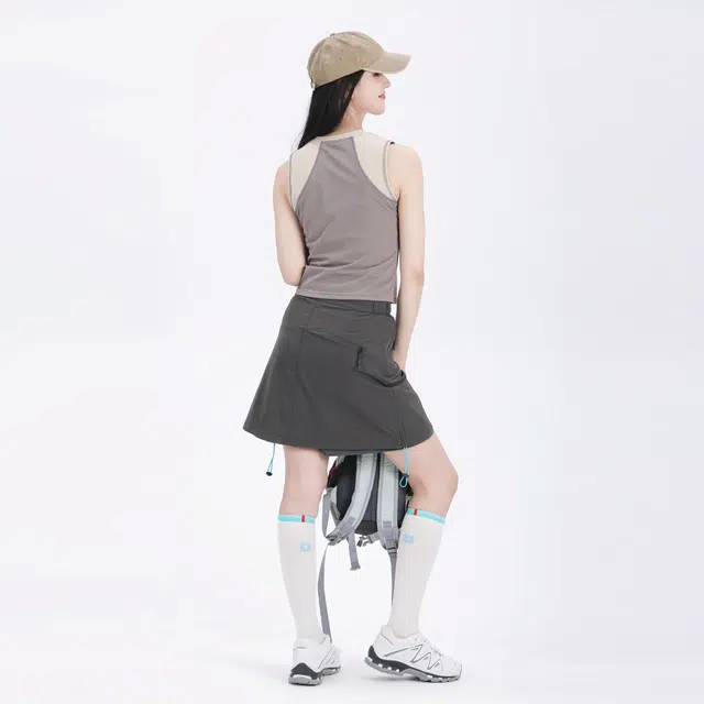 吉业重工 户外拼接修身显瘦圆领百搭优雅舒适无袖背心 女款