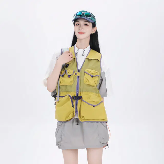 吉业重工 多口袋背心外套多功能设计防护时尚轻便马甲 女款