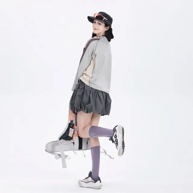 吉业重工 山系户外宽松休闲拼色圆领长袖卫衣 女款