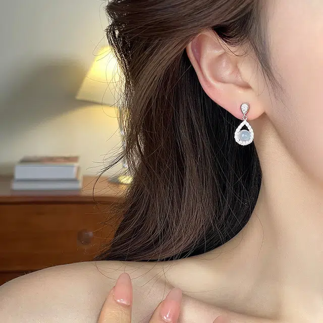 【闪耀&耳饰】 匆匆那年 璀璨水滴 精致浪漫 时尚简约 轻奢小众设计 精致百搭 玉髓 耳环 女款