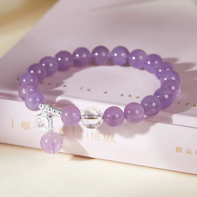 九乐 新中式转运珠高级旺学业天然 紫水晶 手串 女款