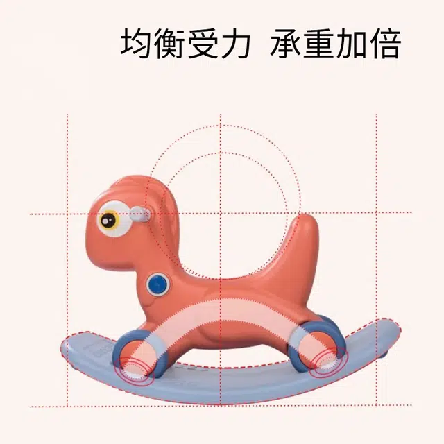曼龙 摇摇马两用车 小木马 早教益智玩具
