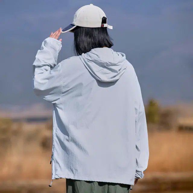 黑恐龙 潮牌连帽户外出行运动休闲宽松百搭舒适简约轻薄时尚 透气防晒服 男女同款