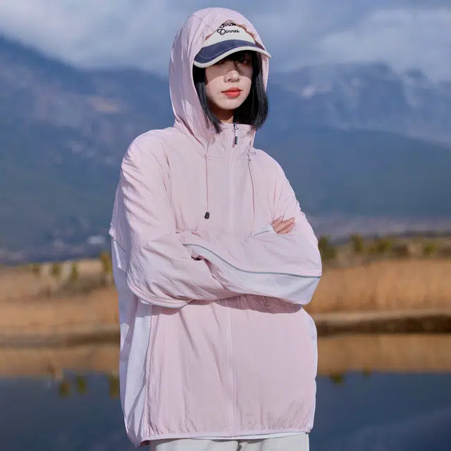 黑恐龙 时尚潮牌透气连帽轻薄休闲舒适透气柔软防晒服 男女同款