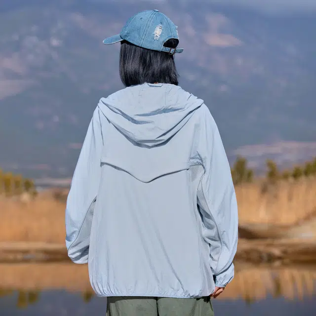 黑恐龙 时尚潮牌透气连帽轻薄休闲舒适透气柔软防晒服 男女同款
