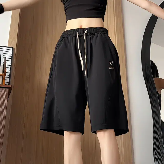 黑恐龙 美式潮牌工装百搭舒适透气时尚宽松直筒休闲短裤 男女同款