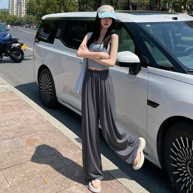 黑恐龙 美式潮牌宽松直筒百搭透气时尚舒适个性简约运动阔腿拖地休闲裤 男女同款