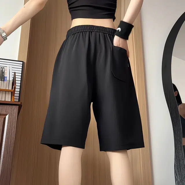 黑恐龙 美式潮牌工装百搭舒适透气时尚宽松直筒休闲短裤 男女同款