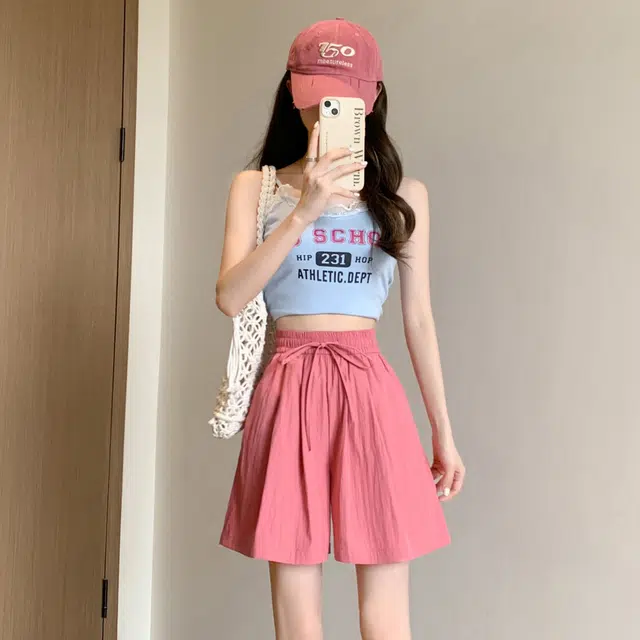 黑恐龙 夏季潮牌个性阔腿直筒舒适柔软亲肤透气时尚百搭个性简约休闲短裤 男女同款