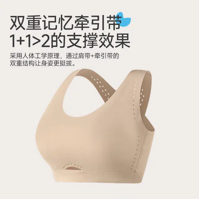 戴维诗 女运动中强度防震瑜伽跑步大胸显小美背夏季文胸 女款