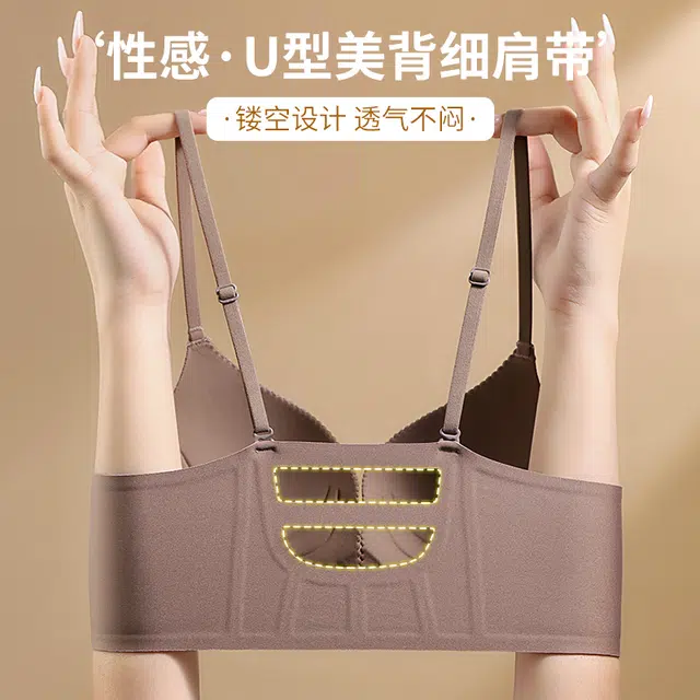 戴维诗 前扣内衣小胸聚拢无痕平胸专用收副乳防下垂无钢圈显大文胸 女款