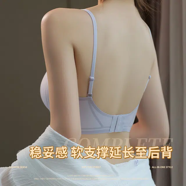 戴维诗 超薄内衣女薄款夏季大胸显小聚拢防下垂无痕夏天美背冰丝文胸 女款