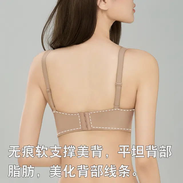 戴维诗 小胸聚拢显大性感无钢圈上托收副乳防下垂无痕文胸 女款