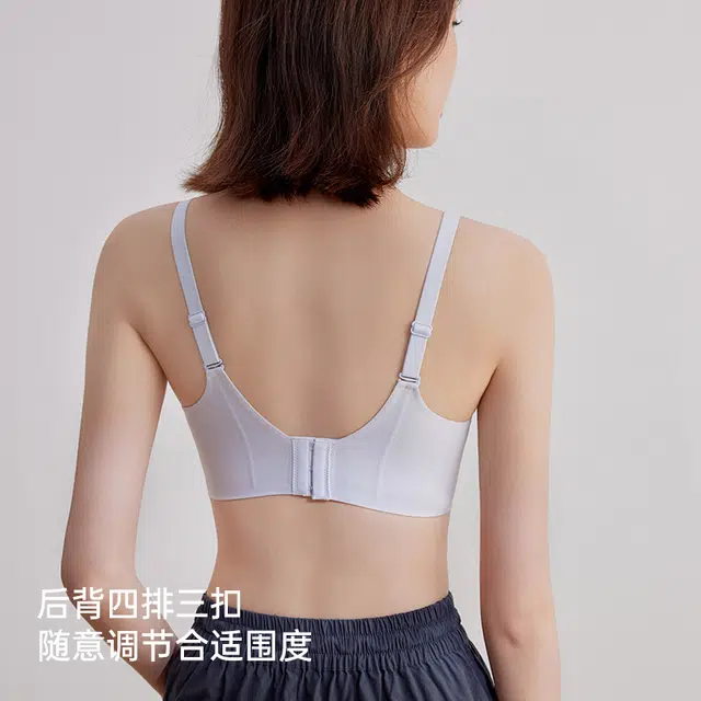 戴维诗 超薄款内衣女士聚拢侧收无痕奶嘴软支撑无钢圈提拉凉感文胸 女款