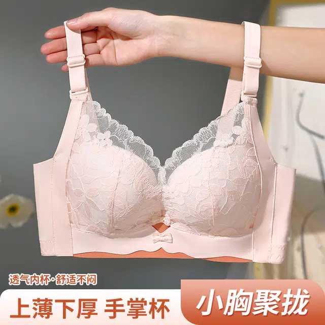 戴维诗 调整型内衣女夏薄款上托聚拢显大收副乳防下垂蕾丝美背文胸 女款